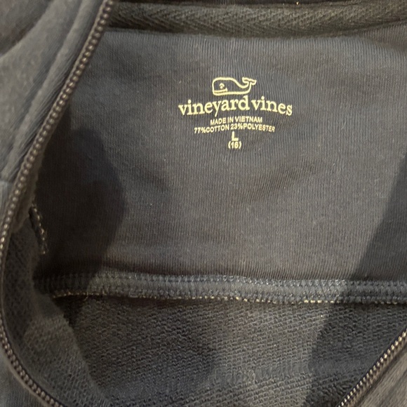 Vineyard Vines Boy’s Navy Quarter-Zip Shep Shirt / Size Large (16) - Picture 2 of 3